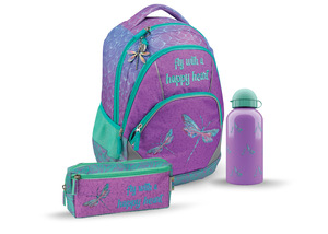 Školski ruksak set, ergonomski, 3u1, Street, DRAGONFLIES