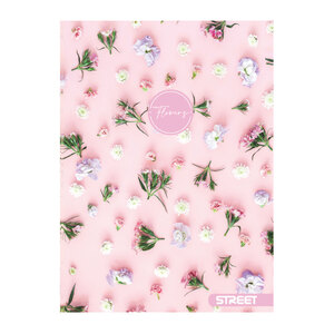 Bilježnica Street FLOWERS, A4 linije, 54 lista, meki uvez
