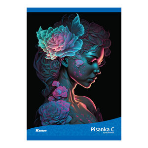 Pisanka C KARBON MIX, B5 linije, 24 lista, meki uvez