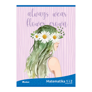 Pisanka Matematika 1 i 2 KARBON MIX, B5 kvadratići, 24 lista, meki uvez