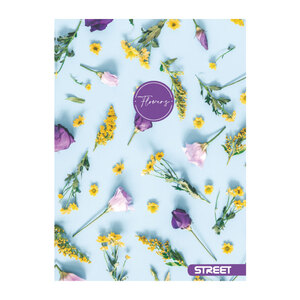 Bilježnica Street FLOWERS, A4 linije, 54 lista, meki uvez