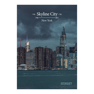 Bilježnica Street SKY LINE CITY, A4 kvadratići, 54 lista, meki uvez