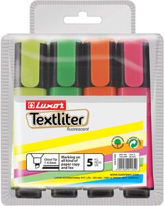 Luxor Textliter marker tekstmarker, 4 kom