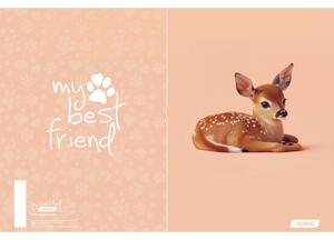 Bilježnica, Target My Best Friends, A4, kvadratići, 54 lista, meki uvez
