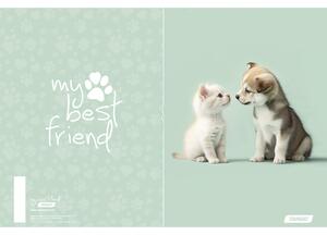 Bilježnica, Target My Best Friends, A4, kvadratići, 54 lista, meki uvez