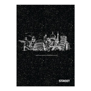 Bilježnica Street BLACK&WHITE, A4 linije, 54 lista, meki uvez