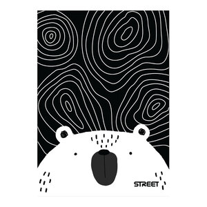 Bilježnica Street BLACK&WHITE, A4 linije, 54 lista, meki uvez