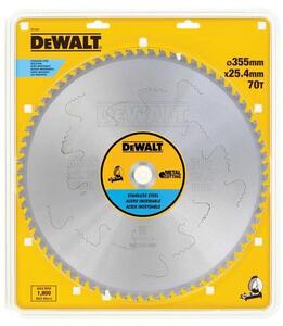DEWALT list kružne pile za rezanje čelika, aluminija i nehrđajućeg čelika 355x25,4mm 70Z DT1921-QZ