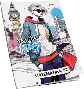 Pisanka matematika za 1 i 2 razred Connect Girl+ Soft, B5 kvadratići, 32 lista, meki uvez
