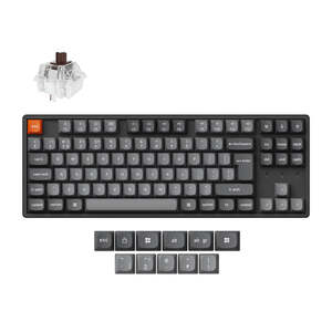 Keychron K8 Max Swappable, mehanička tipkovnica, bežična, Keychron Super Brown switch, UK ISO, HR znakovi, crna