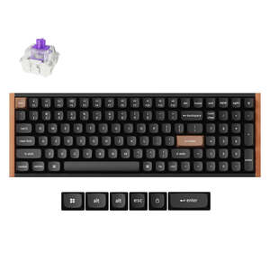Keychron K4 HE Swappable, Hall Effect tipkovnica, bežična, Gateron Magnetic Nebula switch, US ANSI, HR znakovi, crna (Special Edition)