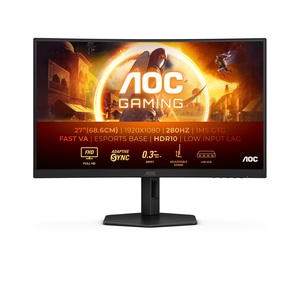 AOC monitor C27G4ZXU, 27", Fast VA, Full HD, 2xHDMI, DP, 280Hz, 0,3ms, HAS, zakrivljeni