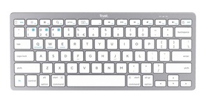 Trust Basics, bežična tipkovnica, bluetooth, US ANSI, HR znakovi, bijela