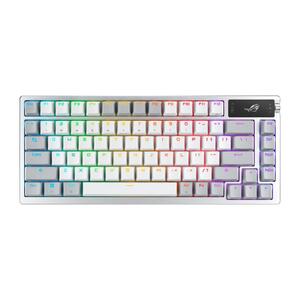 ASUS ROG Azoth, mehanička tipkovnica, bežična, ROG NX Snow switch, 75% veličina, bijela, 90MP031A-BKUA11