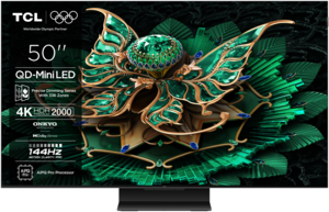 TCL 50" QLED Mini LED TV 50C7K, 4K, Google TV, 144Hz Motion Clarity Pro, Dolby Vision IQ & Dolby Atmos, HDR10+