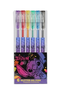 Kemijske gel olovke, 6 boja, Disney Black, Stitch