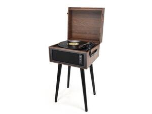 AKAI gramofon, BT, USB, SD, ugrađeni zvučnici, koža, drven noge, smeđi ATT-101BT