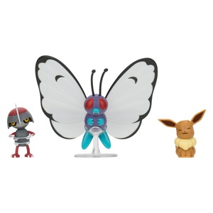 Pokemon Battle Figure, 3 pack figure, Eevee, Pawniard, Butterfree