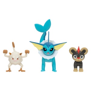 Pokemon Battle Figure, 3 figure,Litleo, Mankey, Vaporeon
