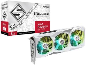 Grafička kartica ASRock, AMD Radeon RX7600 Steel Legend 8GB OC GDDR6, PCIe 4.0, 3x Display port, 1x HDMI