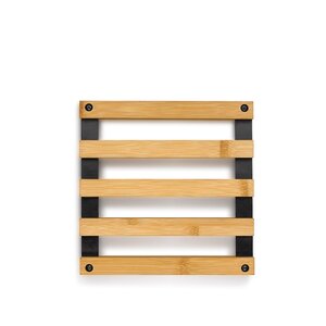 Kela podmetač za lonac KIRIL, 20x20x3cm bambus crna