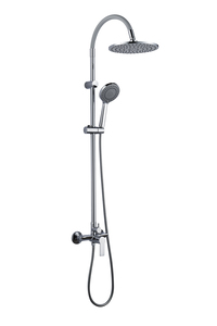 Inter Ceramic tuš sustav s tuš ružom s 1 funckijom i tuš palicom s 5 funkcija silikon/mjed/SS201 krom/siva