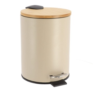 TENDANCE kanta za smeće na pedalu 3L soft close, metal/bambus, bež