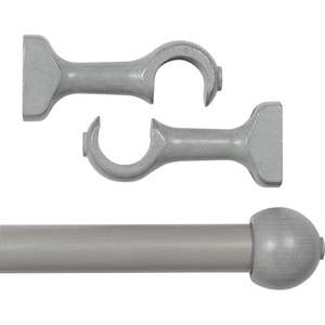 LUANCE set karniša, drveni, promjer 28 mm, 180 cm, siva