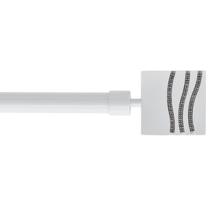 LUANCE set karniša, razvlačni, promjer 16-19 mm, 120-210 cm, strass, bijela