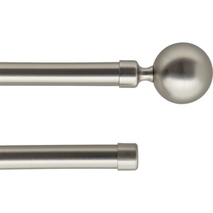 LUANCE set karniša dupli, razvlačni, promjer 19 mm, 210-380 cm, paloma, srebrna