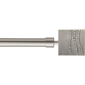 LUANCE set karniša, razvlačni, promjer 16-19 mm, 210-380 cm, strass, siva