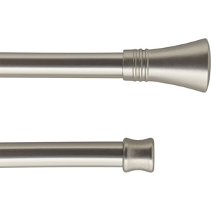 LUANCE set karniša dupli, razvlačni, promjer 19 mm, 120-210 cm, lotus, srebrna
