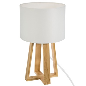 ATMOSPHERA stolna svijetiljka Molu, 20x34.5 cm, drvo/pvc, bijela