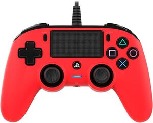 Nacon Compact, kontroler, žičani, PS4, crveni