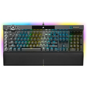 Corsair K100 RGB, mehanička tipkovnica, žičana, Corsair OPX switch, crna, CH-912A01A-NA