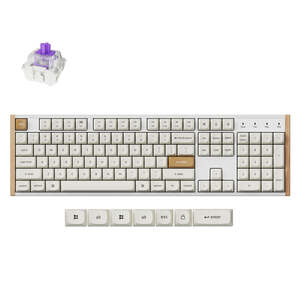 Keychron K10 HE, Nebula Gateron 2.0 magnetic switch, US layout, bežična mehanička tipkovnica, bijela, K10H-Q1