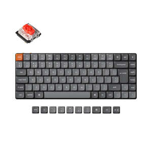 Keychron K3, Keychron low-profile mechanical switch, UK layout, 75% veličina, bežična mehanička tipkovnica, crna, K3X-H1-UK