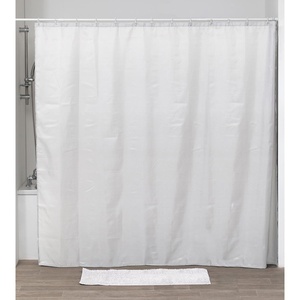 Tendance zavjesa za kadu + 16 pp kukica, 240x200 cm, bijela