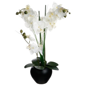 Atmosphera umjetno cvijeće u tegli - orhideja, 53 cm, crna