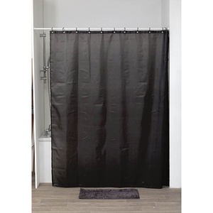 Tendance zavjesa za kadu + 12 pp kukica, 180x200 cm, crna