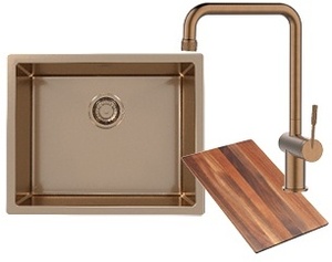 Alveus set QUADRIX 50 i slavina FLORA Copper