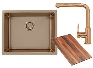 Alveus set QUADRIX 50 i slavina ZEOS-P Copper