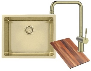 Alveus set QUADRIX 50 i slavina FLORA Gold