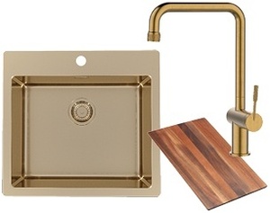 Alveus set PURE 70 i slavina FLORA Bronze