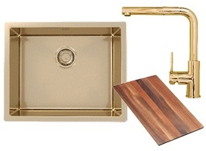 Alveus set QUADRIX 50 i slavina ZEOS-P Bronze
