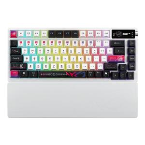 ASUS ROG Azoth X, bežična mehanička tipkovnica, ROG NX Mechanical Switch V2, 75% veličina, bijela