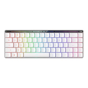 ASUS ROG Falchion RX Low Profile, bežična mehanička tipkovnica, ROG RX Red Low-Profile Switch, 65% veličina, bijela