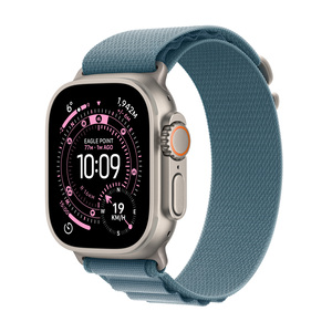 Apple Watch Ultra 3 GPS + Cellular 49mm Natural Titanium Case with Light Blue Alpine Loop - Medium, pametni sat