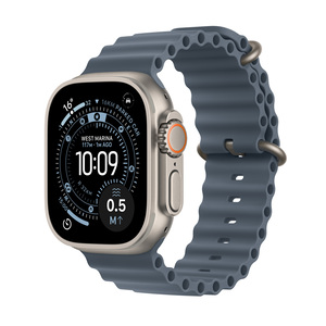 Apple Watch Ultra 3 GPS + Cellular 49mm Natural Titanium Case with Anchor Blue Ocean Band, pametni sat