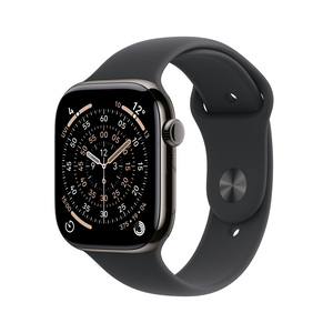Apple Watch Series 11 GPS + Cellular 46mm Slate Titanium Case with Black Sport Band S/M, pametni sat